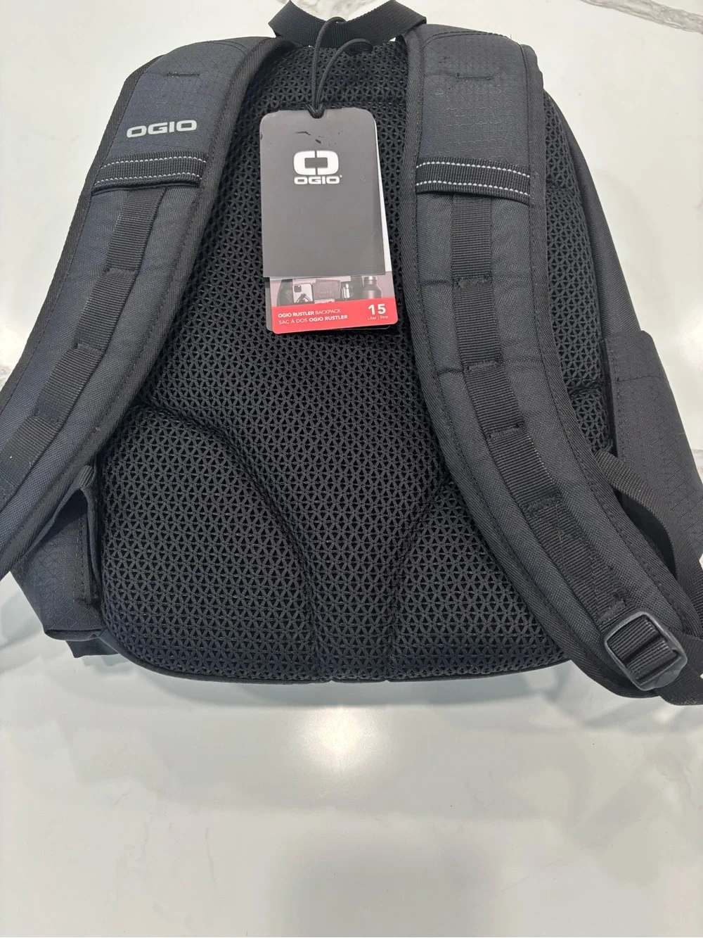 OGIO Black Men’s Backpack with Embroidered Crest Accent brand new